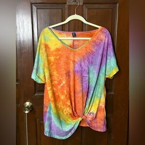 Plus size two XL women’s V-neck blouse